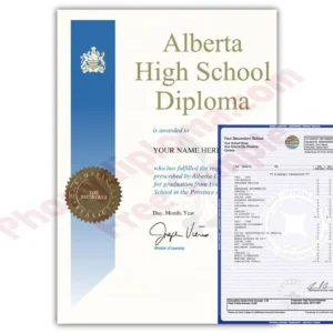 Canada High School Fake Diploma & Transcript Package