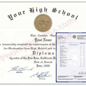 Buy USA High School Diploma & Transcript Package Designs by Decade