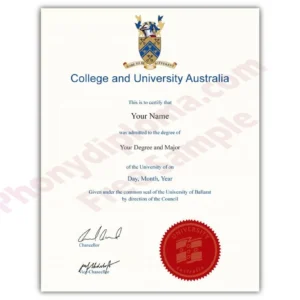 Original Match Diploma from Australian University Ivory/Off-White