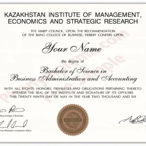 Fake Diploma from Kazakhstan University