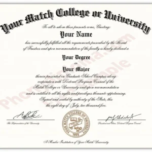 USA College or University Diploma Match Original School Design