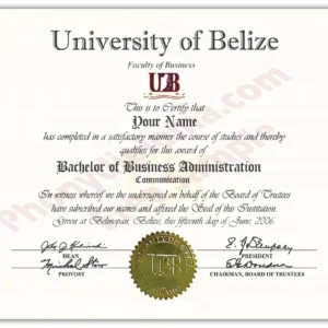 Fake Diploma from Belize University