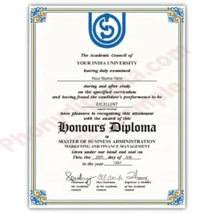 Fake Diploma from India University
