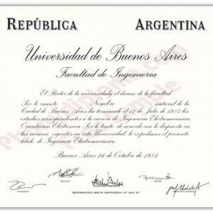 Fake Diploma from Argentina University