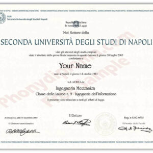 Fake Diploma from Italy University in Italian Language