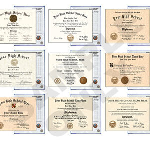 New Designs Fake High School Diploma & Transcripts