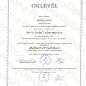 Fake Diploma from Hungary University