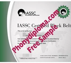 IASSC Certified Black Belt Fake Diploma from PhonyDiploma