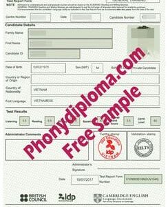 Fake IELTS Diploma from PhonyDiploma