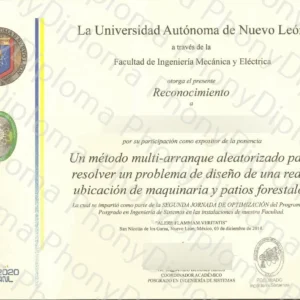 Fake Diploma from Mexico University