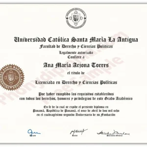 Fake Diploma from Panama University