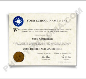 Fake Diploma from Taiwan University