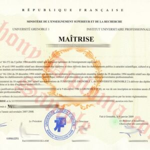Fake Faux Diploma University Degree from France