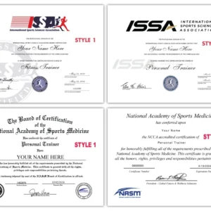 Replacement Fake Novelty Personal Trainer Certificate Select a Design