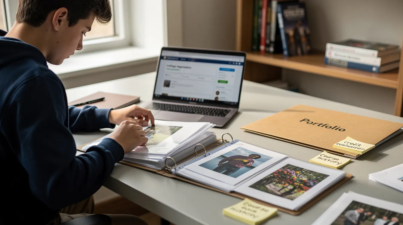 A student is diligently preparing a portfolio that showcases their life experience and previous education for a college credit evaluation process. This portfolio aims to demonstrate their knowledge and skills gained through experiential learning, in hopes of earning academic credit towards an accredited life experience degree program.